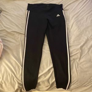 Adidas Three stripe athletic leggings.